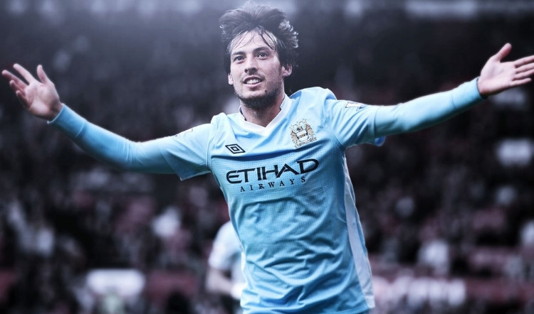 David Silva ăn mừng chiến thắng 
