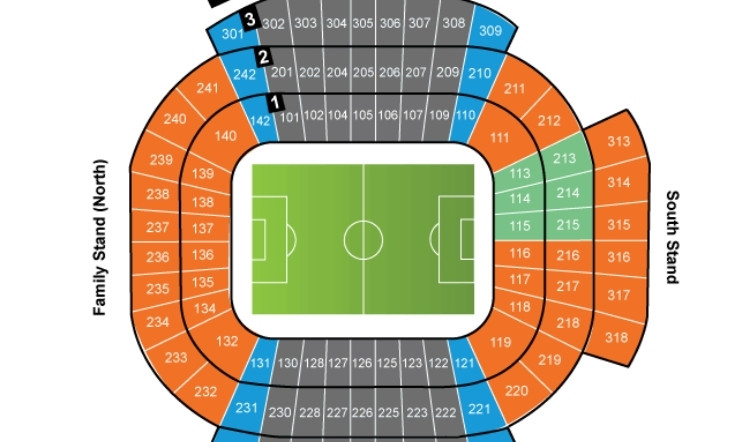 Sơ đồ của Etihad Stadium 