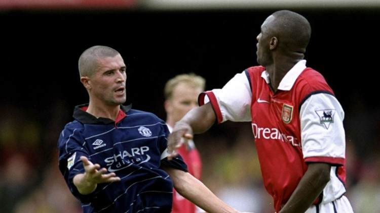 Vieira và Roy Keane đối đầu với nhau