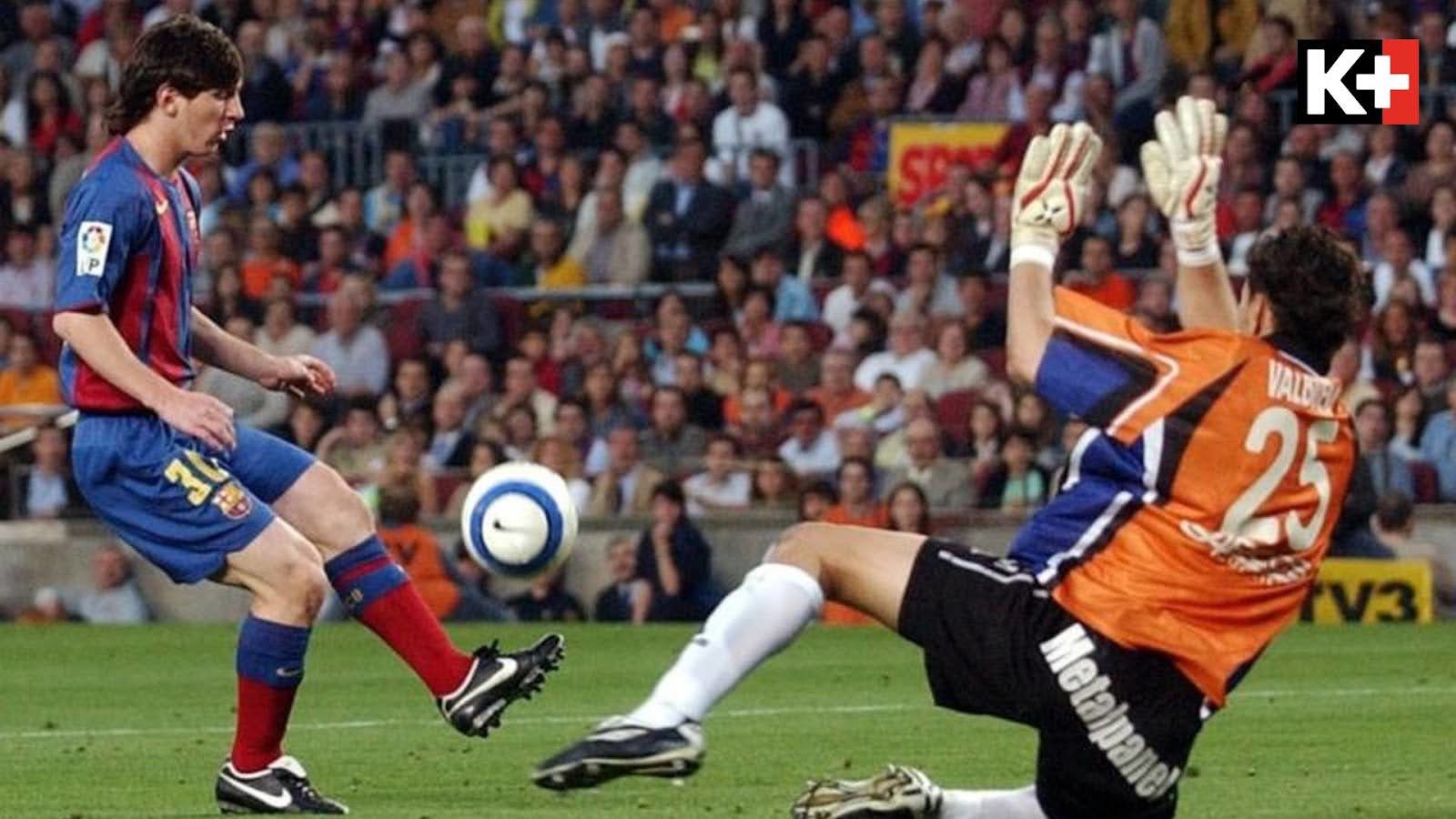 Bàn thắng đầu tiên của Messi trong sự nghiệp